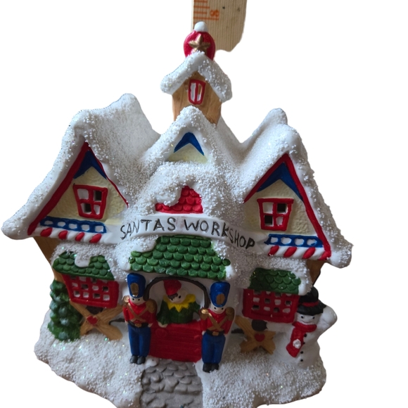 Vintage RARE 1993 Mervyns Santa's Workshop Still Lights Up - Picture 8 of 10